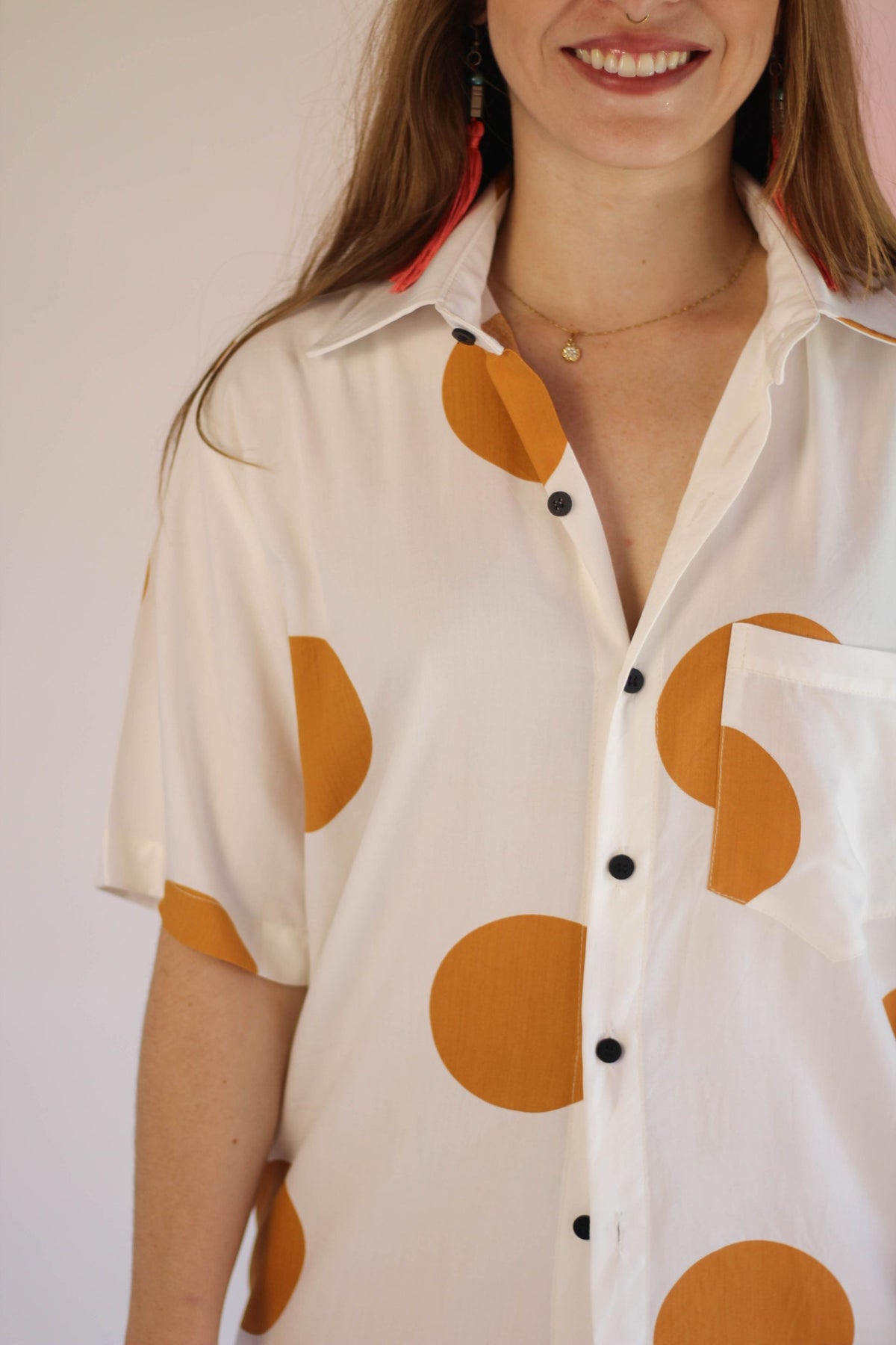 Camisa Bolas Mostarda