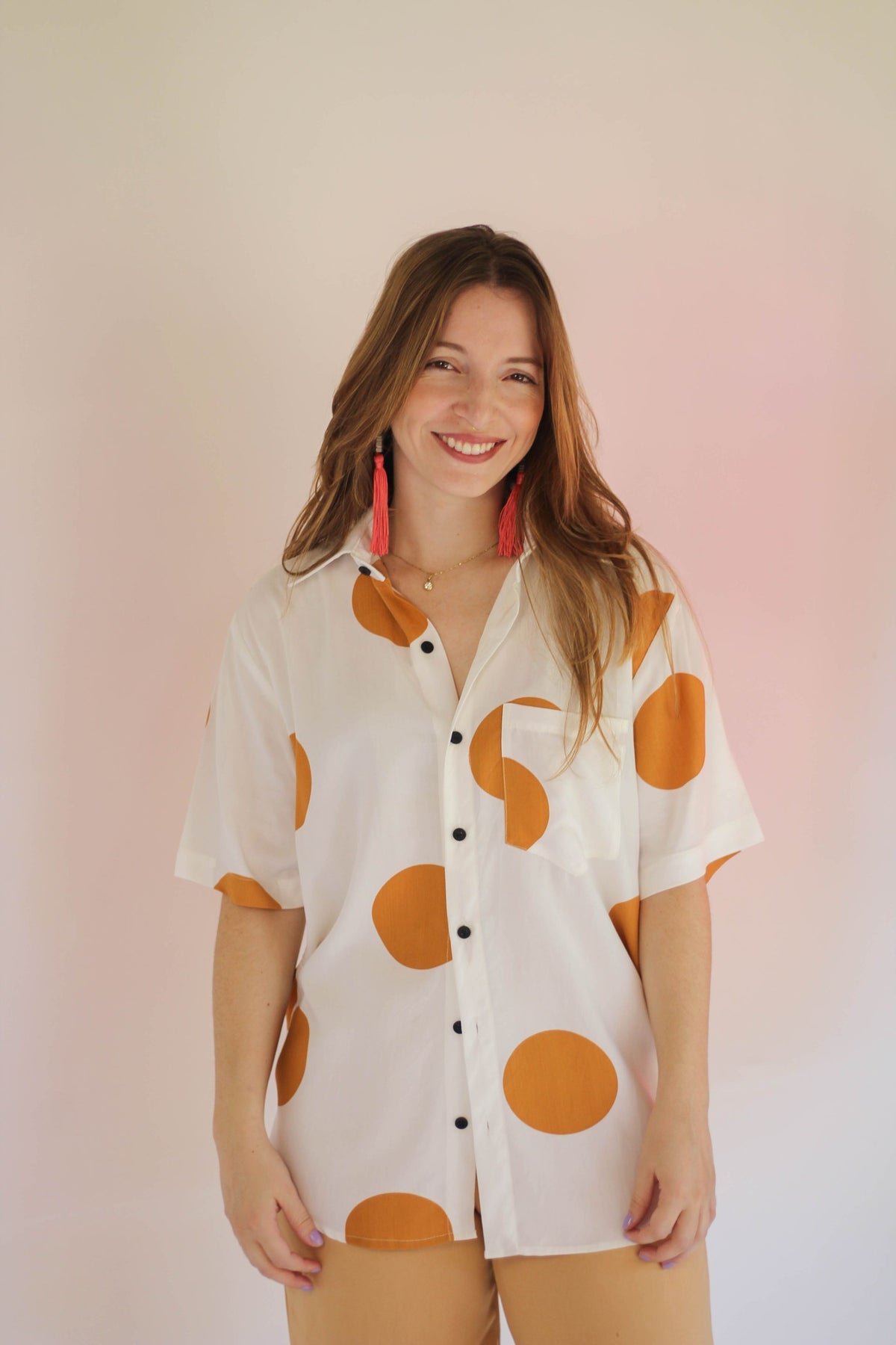 Camisa Bolas Mostarda