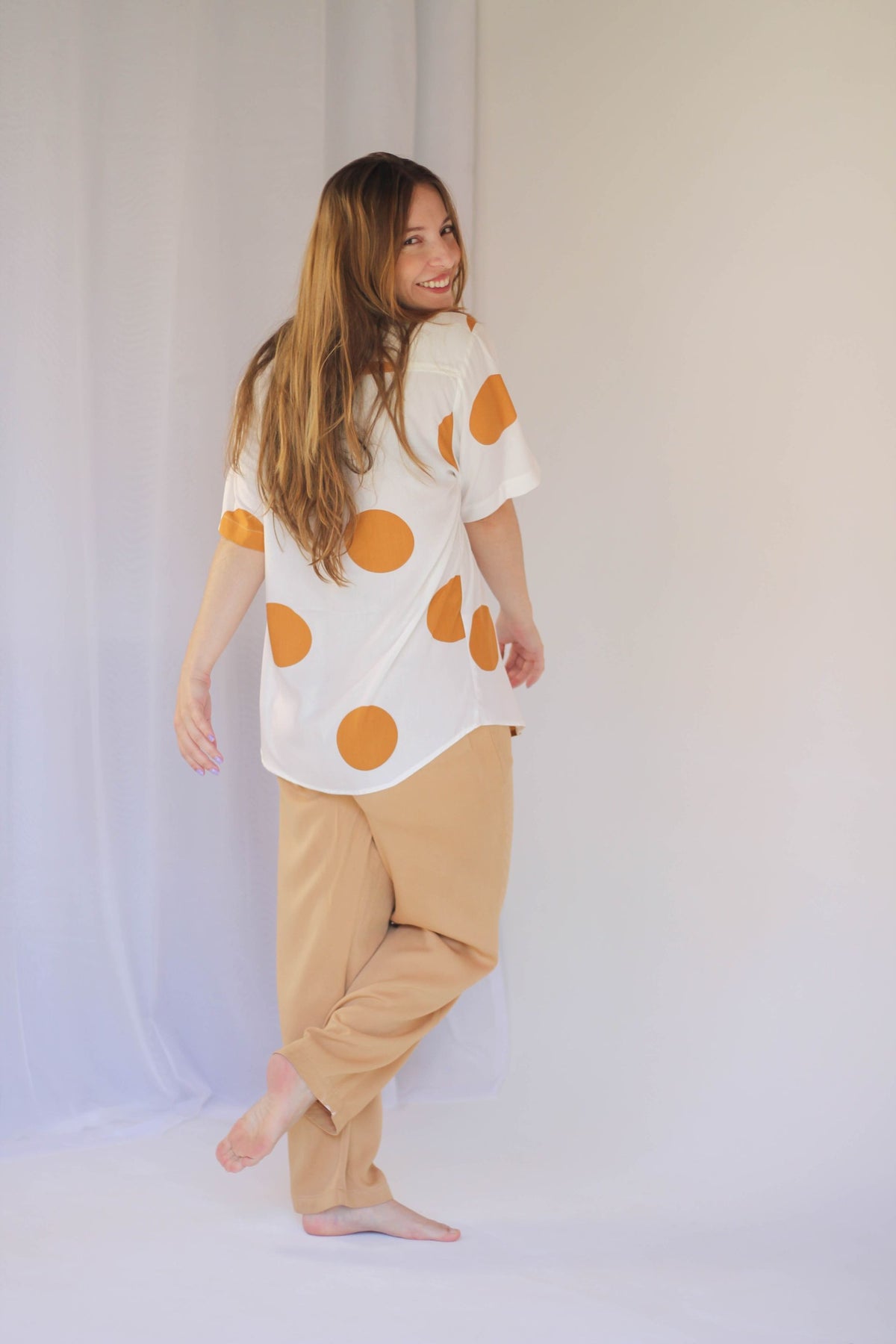 Camisa Bolas Mostarda