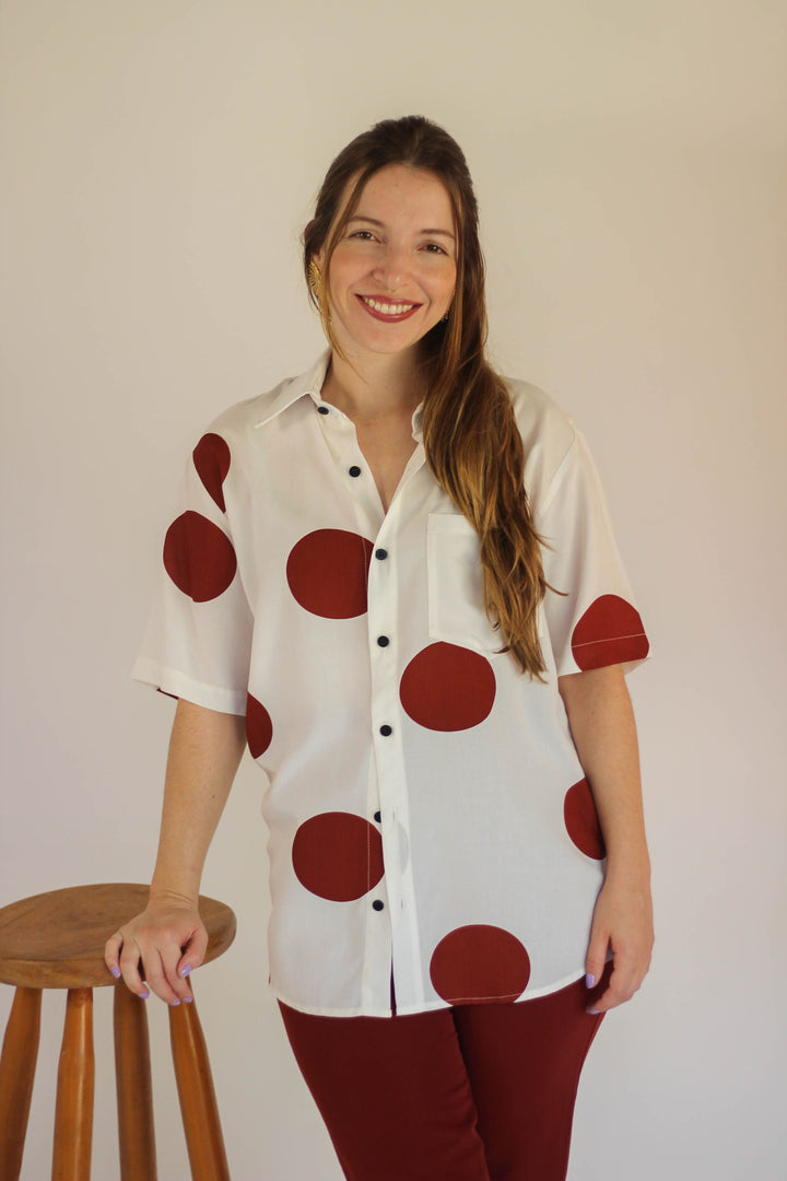Camisa Bolas Bordô