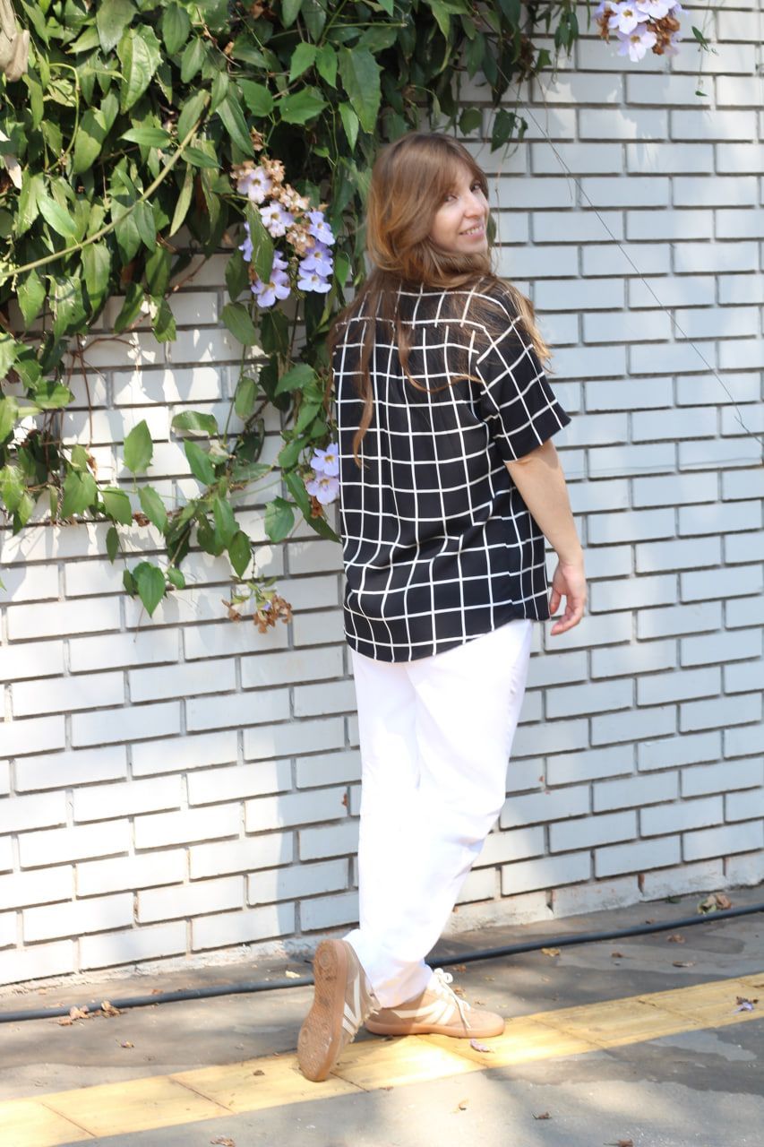 Camisa Grid Preta