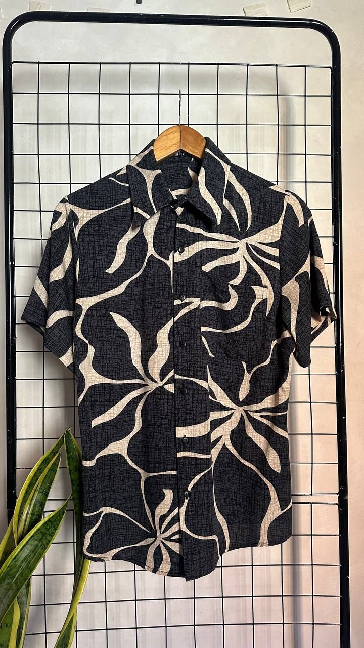 Camisa Folhagem Noir