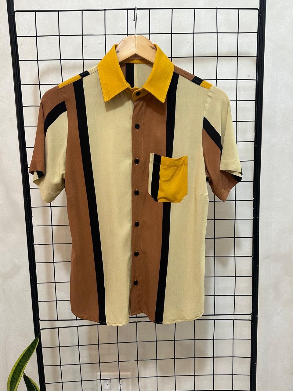 Camisa Listrada Mostarda
