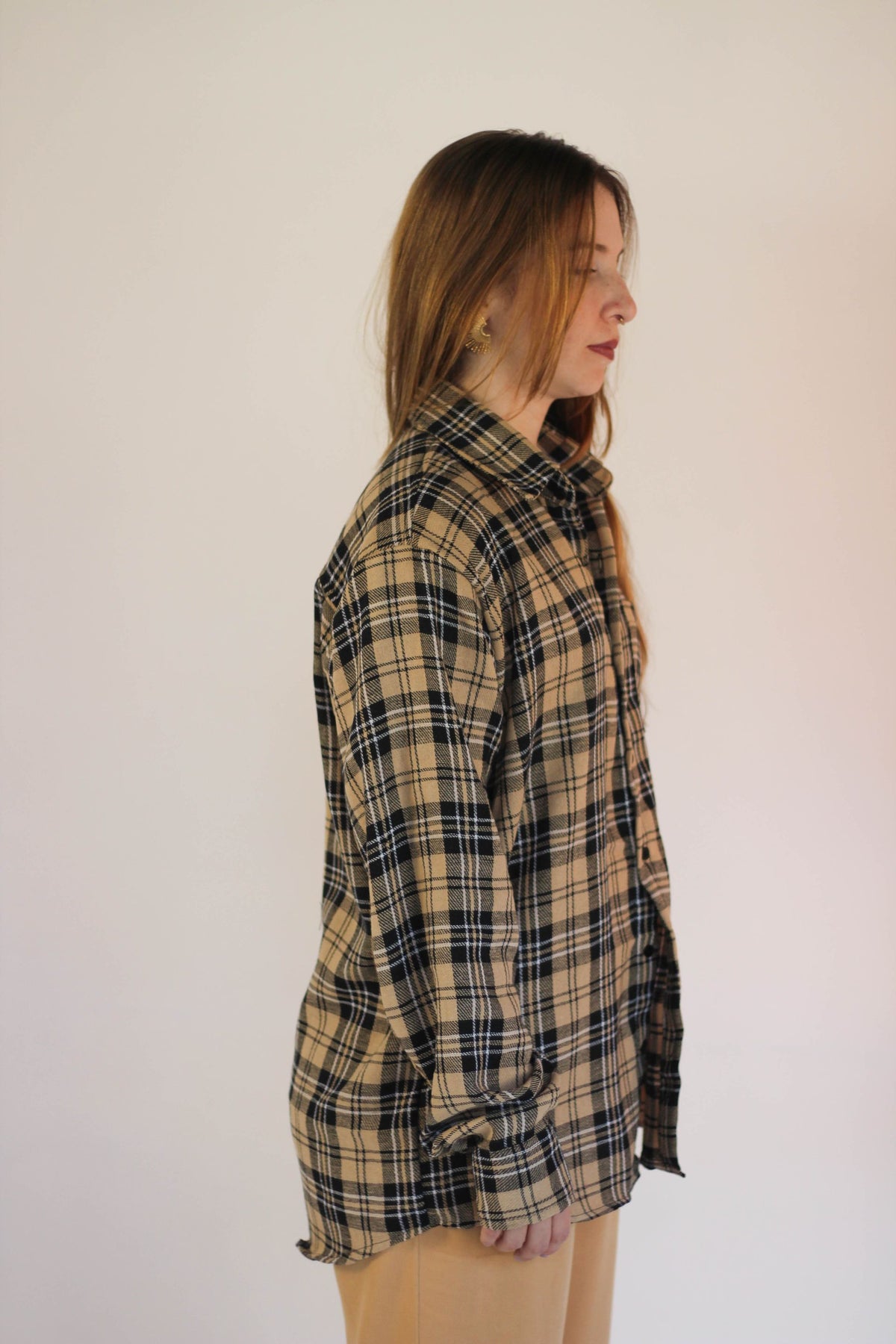 Camisa Xadrez Bege