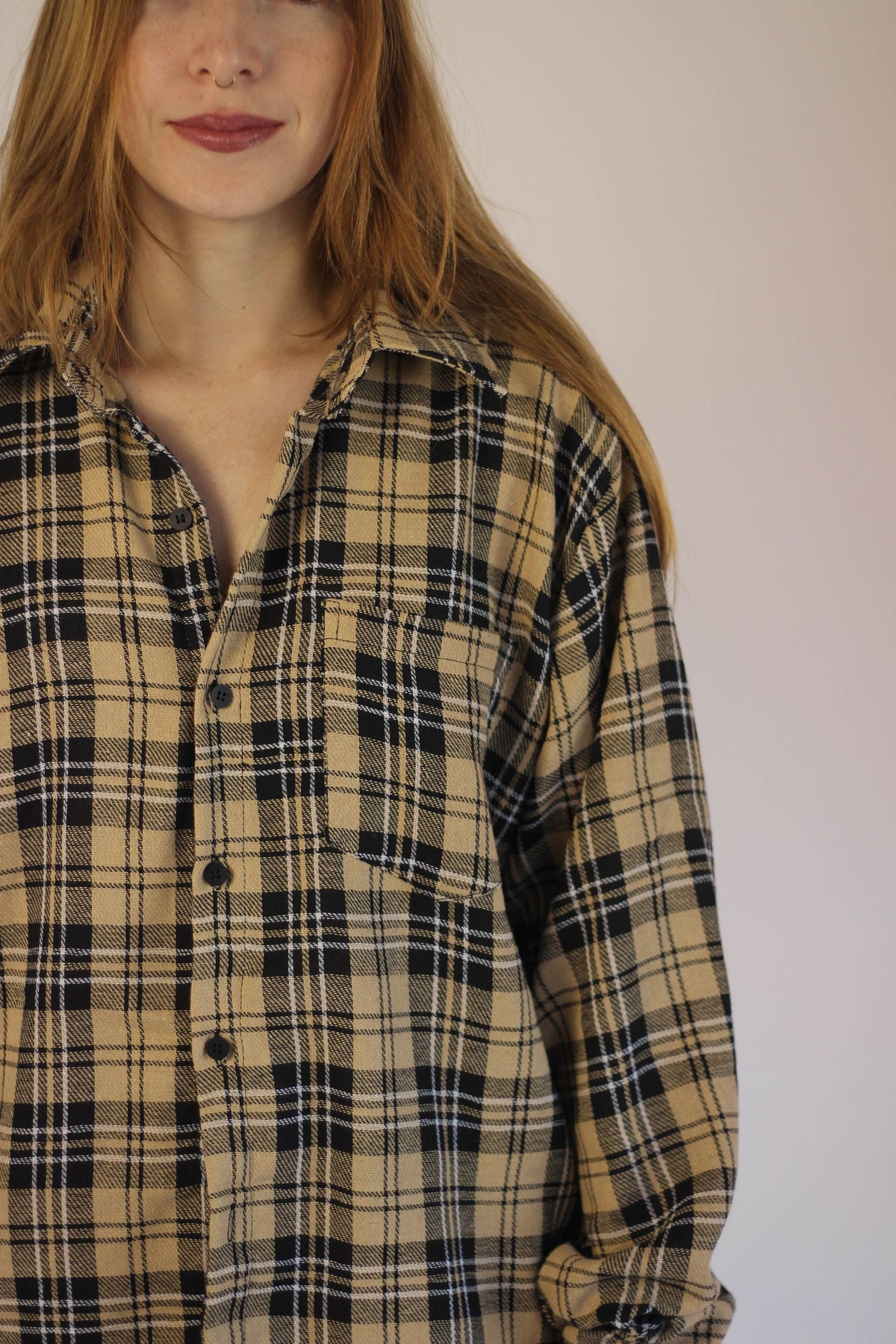 Camisa Xadrez Bege