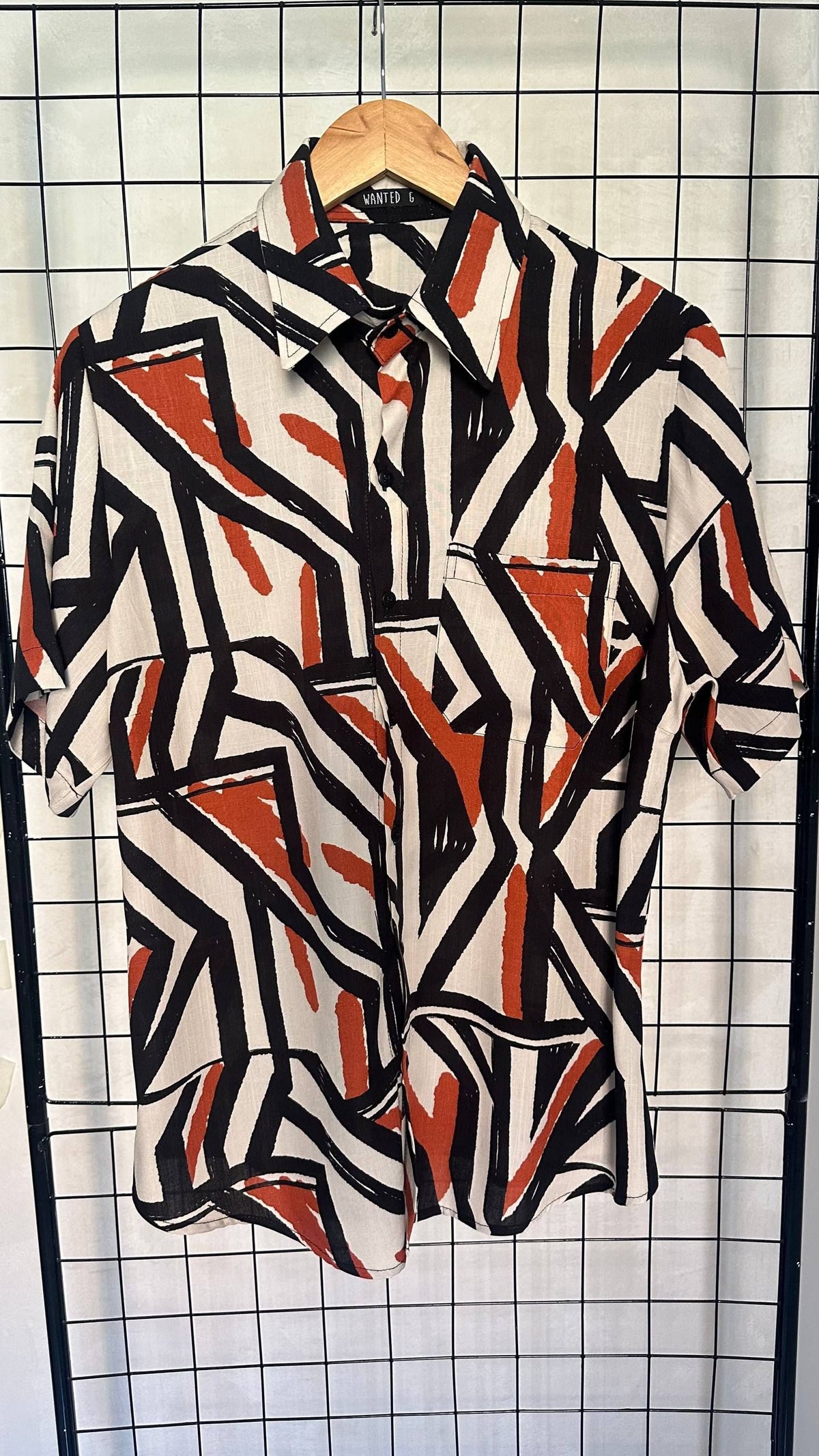 Camisa Geométrica Laranja