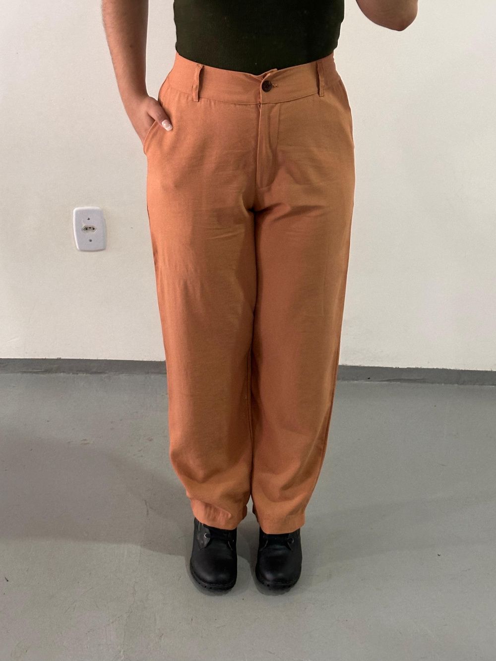 Calça Reta - Cappuccino