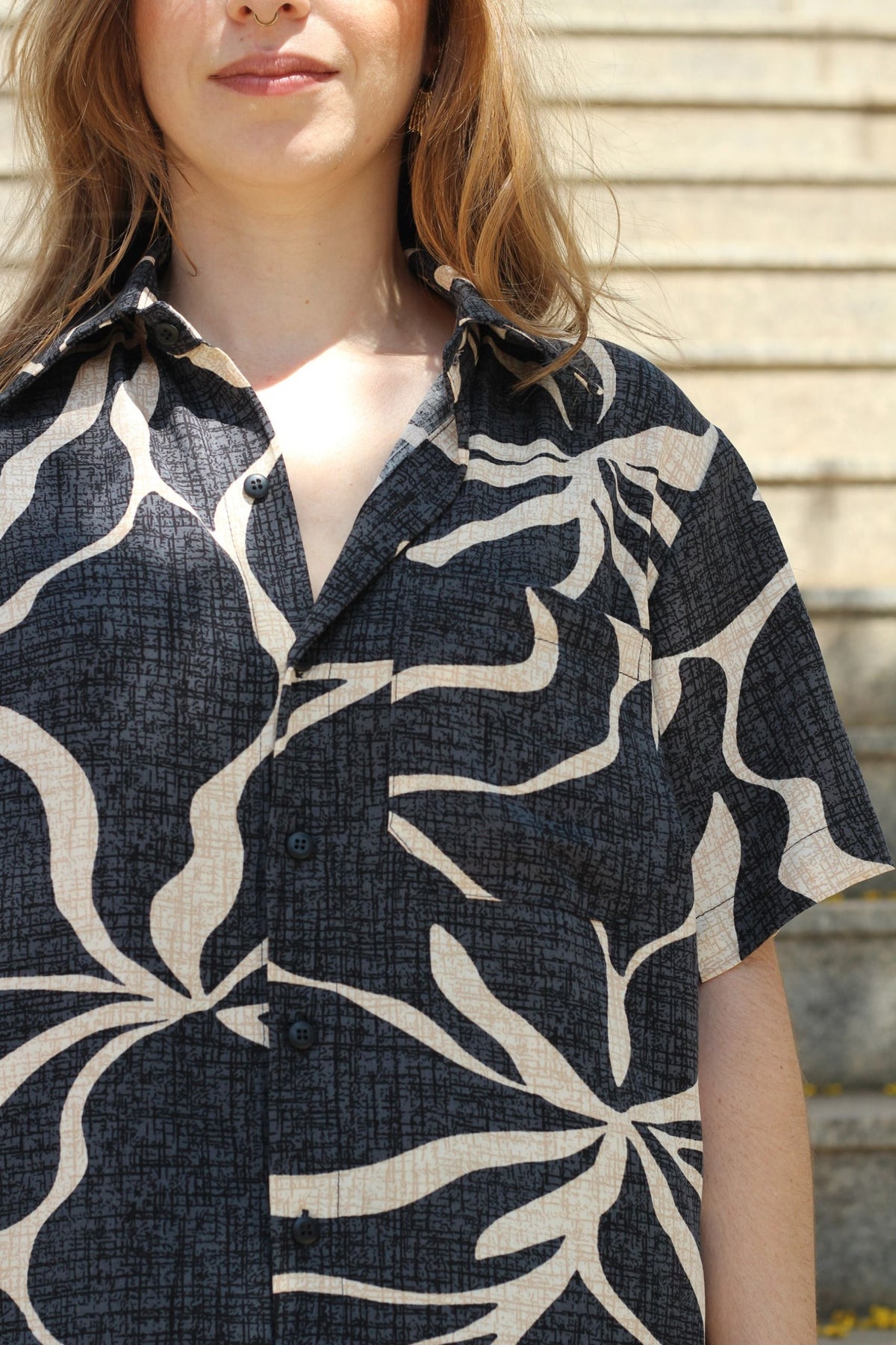Camisa Folhagem Noir