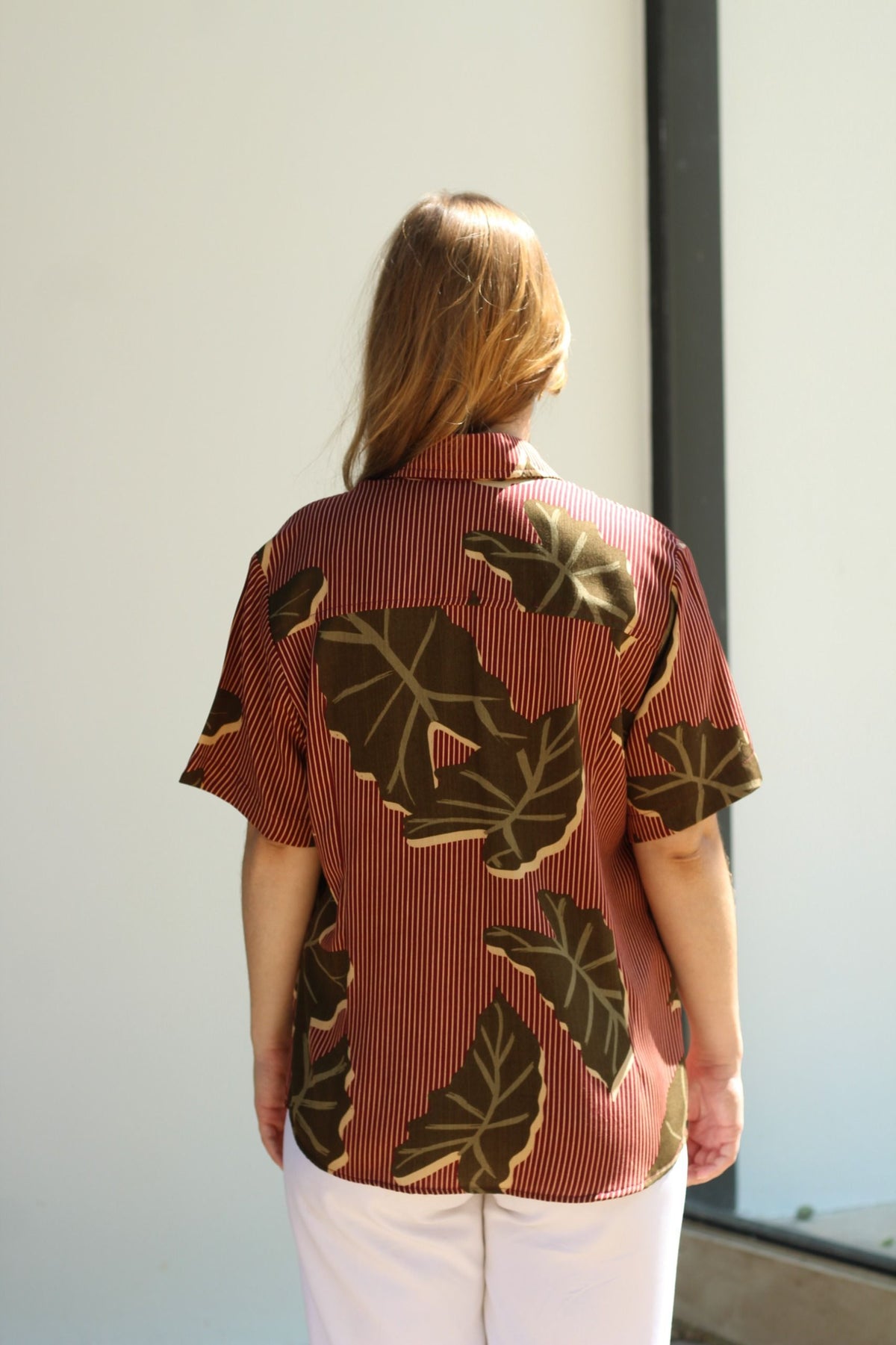 Camisa Folhagem Vinho