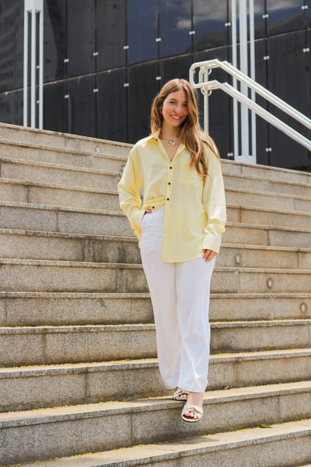 Camisa Amarelo Manteiga - Manga Curta