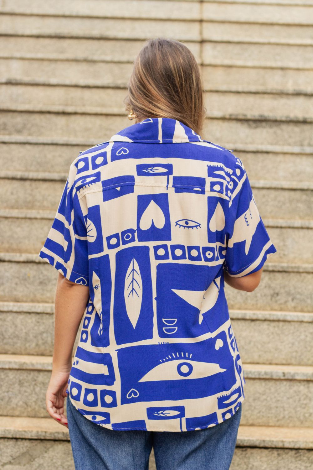 Camisa Cards azul