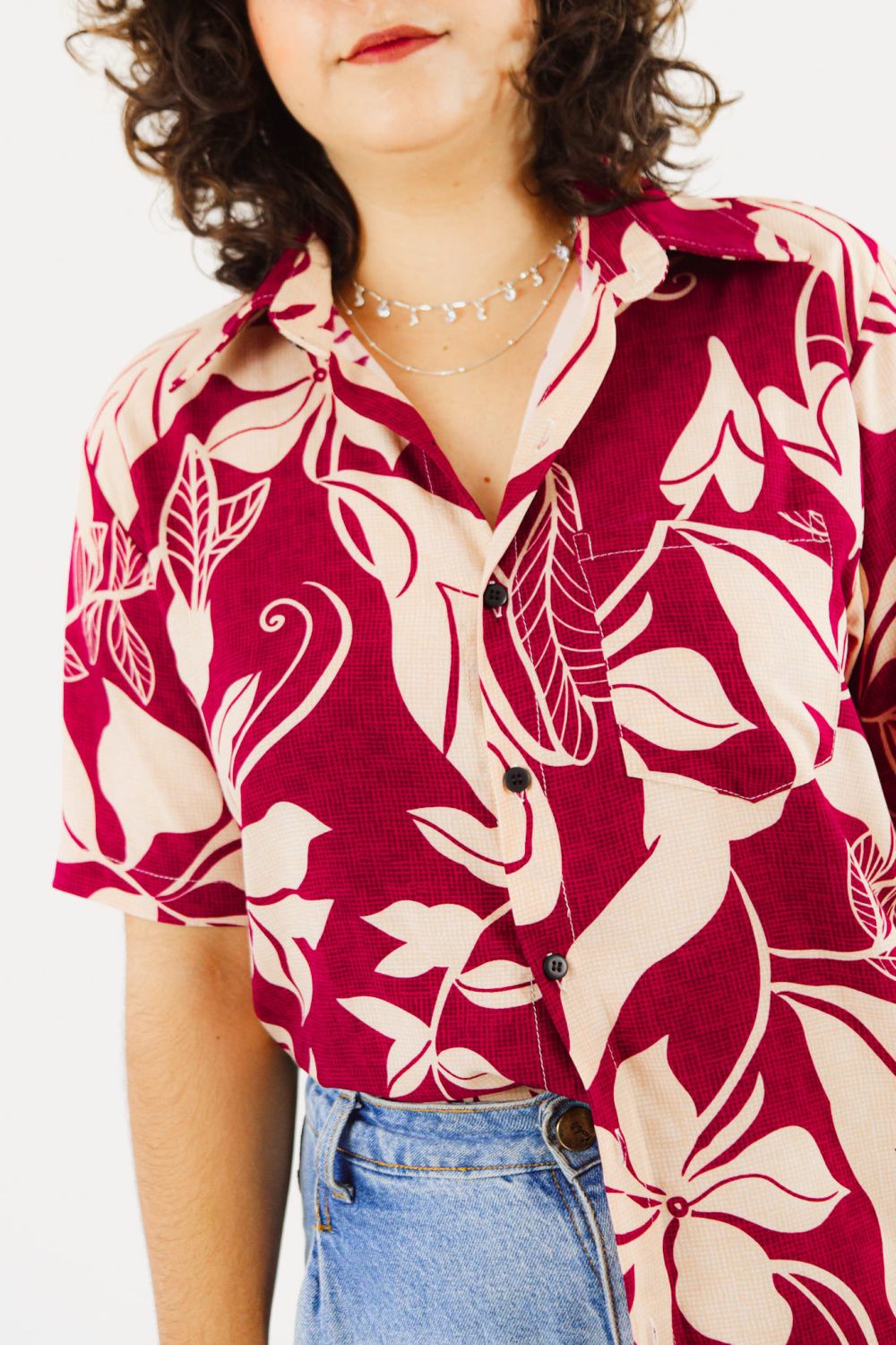 Camisa Floral Magenta