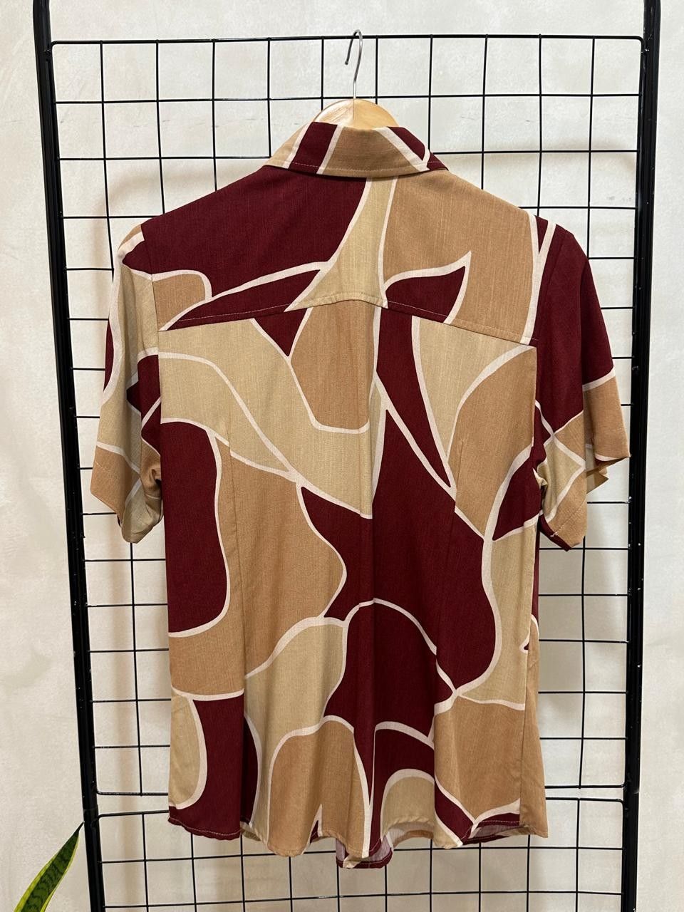 Camisa Geométrica Vinho