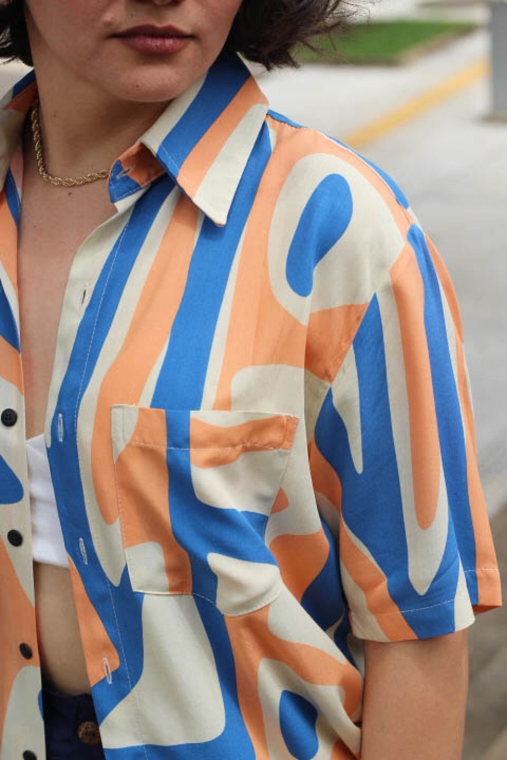 Camisa Fluxo Salmão