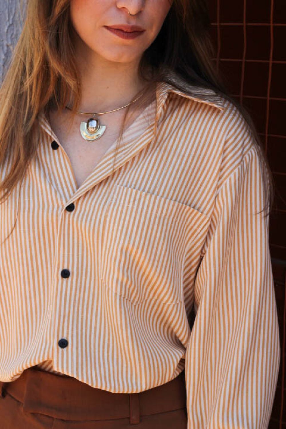 Camisa Listrada Amarela