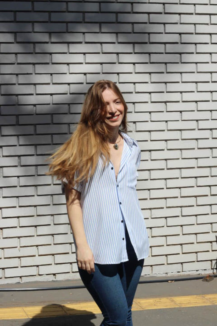 Camisa Listrada Azul Fresh
