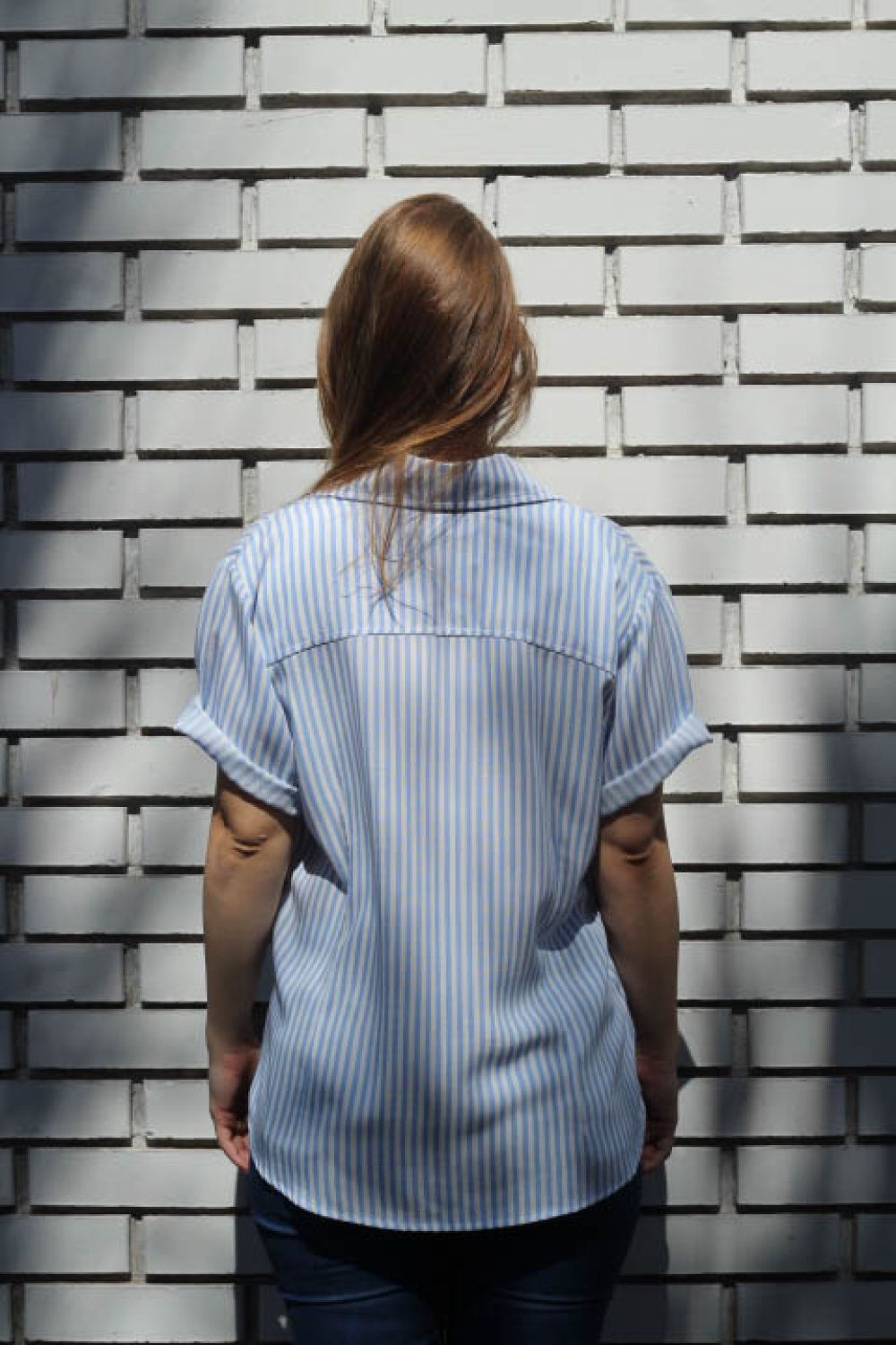 Camisa Listrada Azul Fresh - Manga Longa