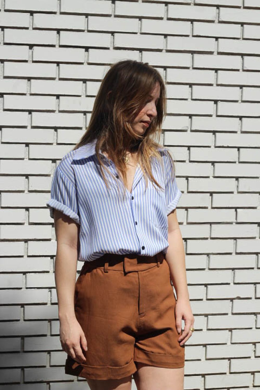 Camisa Listrada Azul Maré
