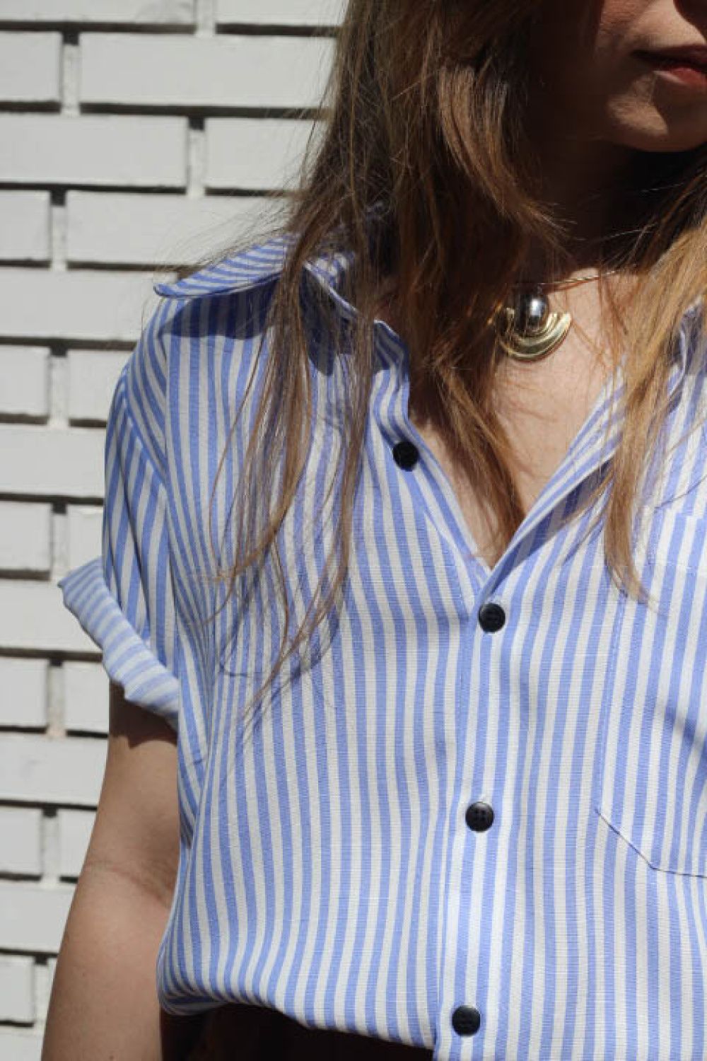 Camisa Listrada Azul Maré