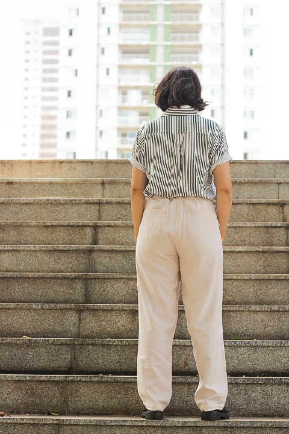 Camisa Listrada Preta