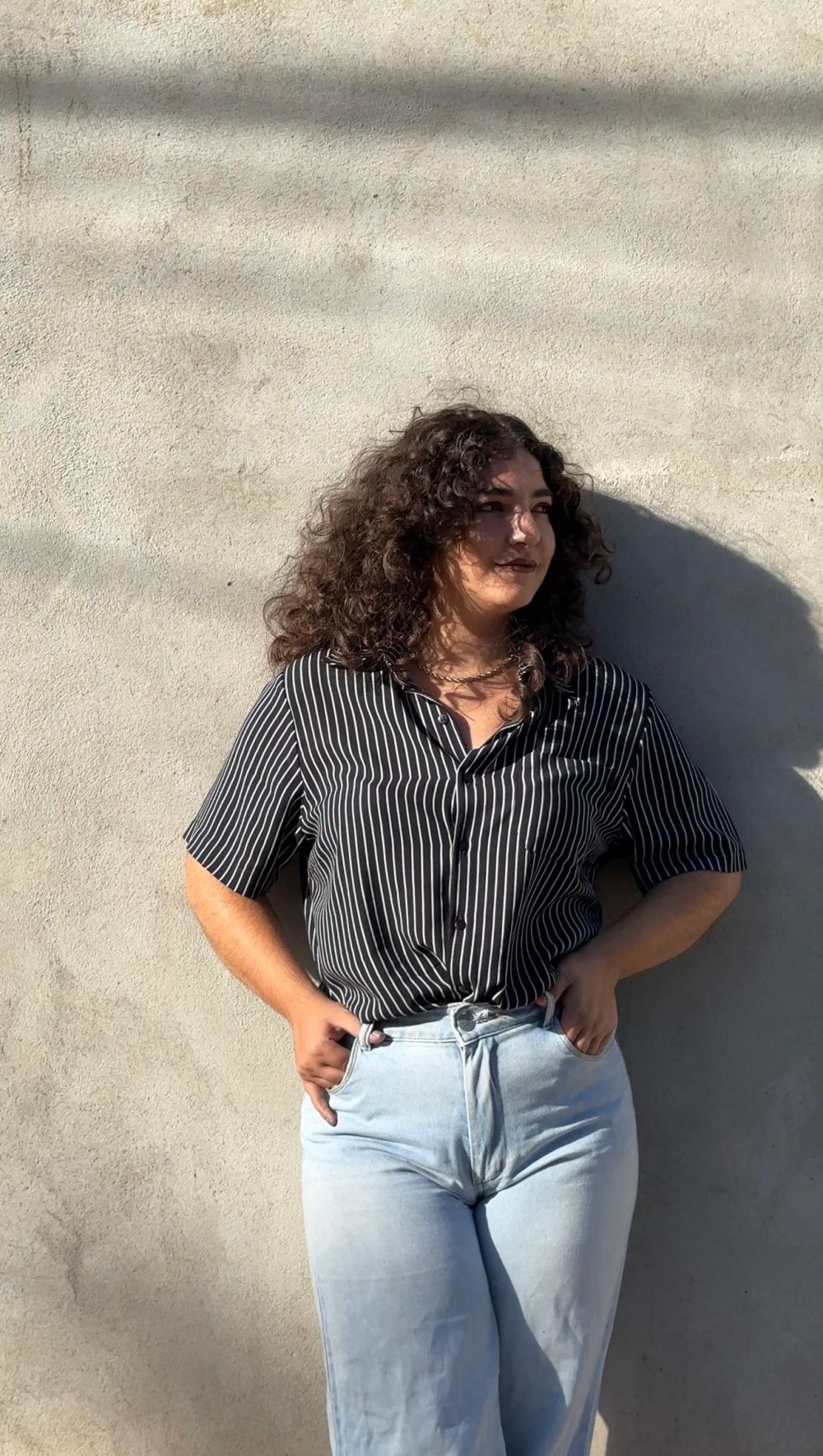 Camisa Listrada preto com branco