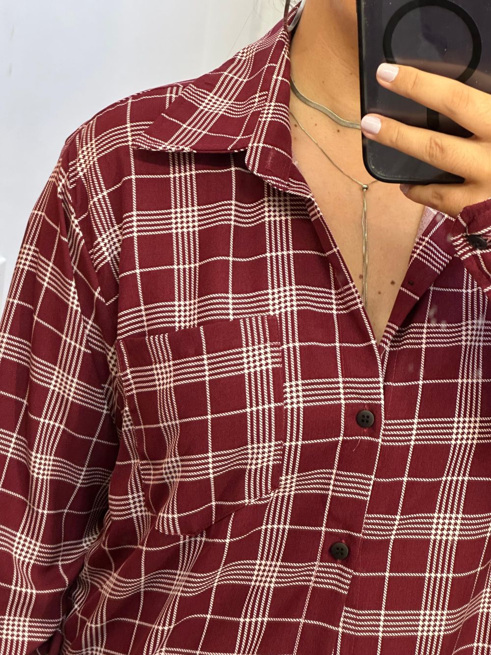 Camisa Xadrez Vinho
