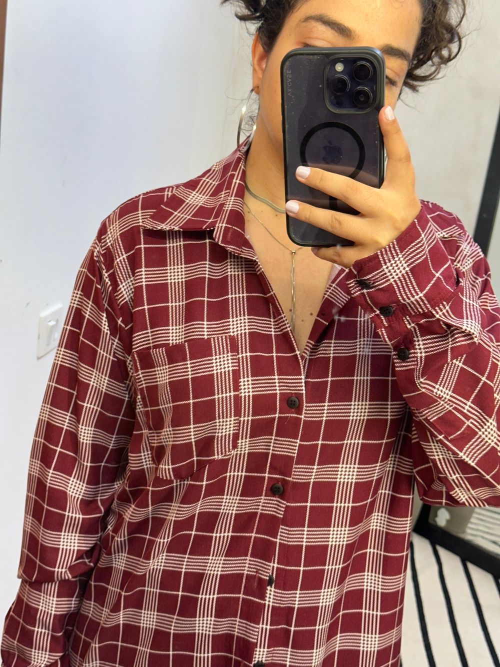 Camisa Xadrez Vinho