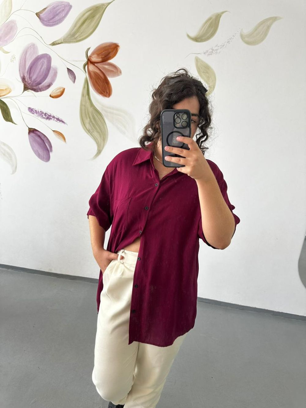 Camisa Vinho - Manga Curta