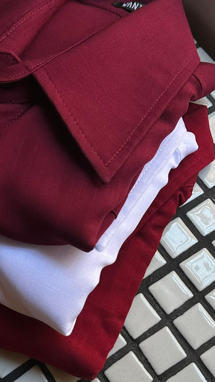 Combo 3 camisas - Bordeaux