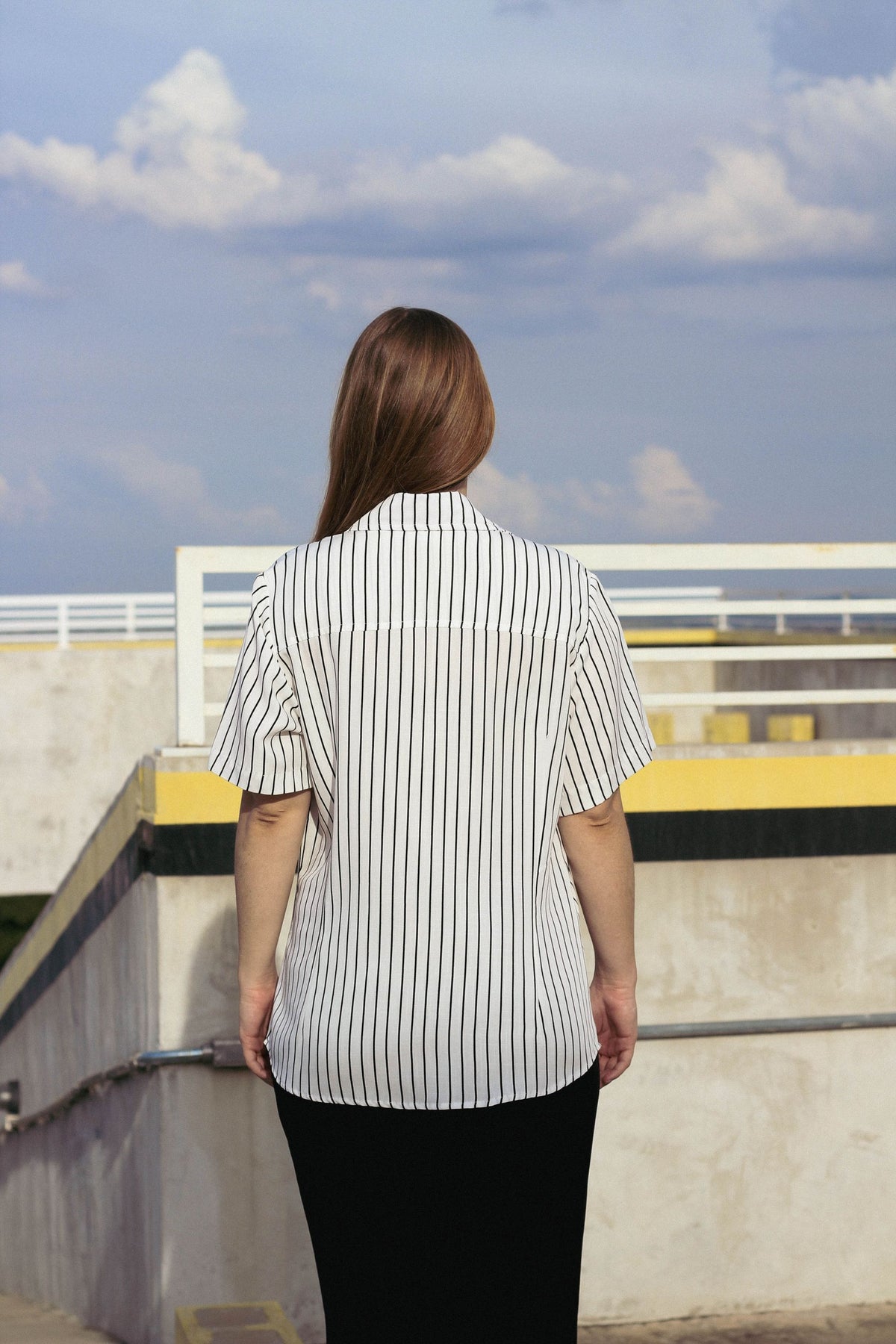 Camisa Listrada Branca