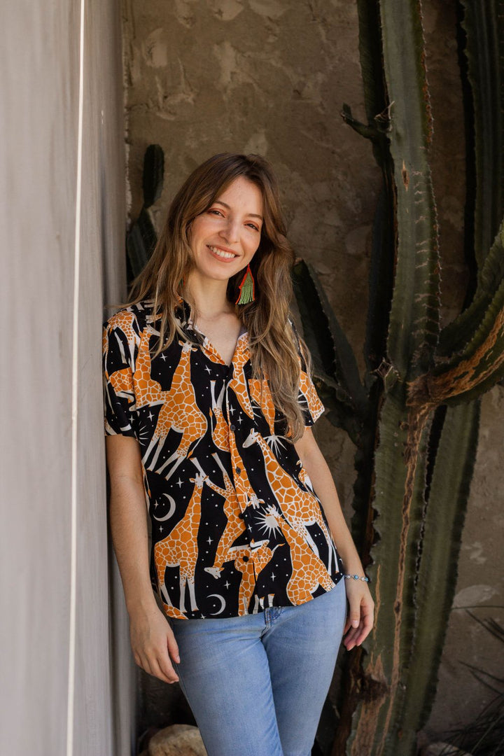 Camisa Girafa Preta