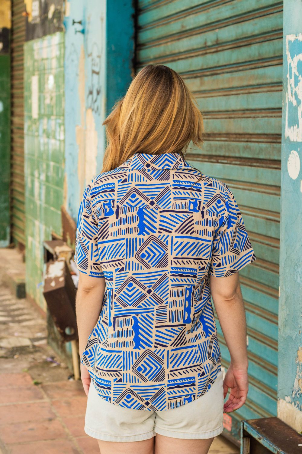 Camisa Tribal Azul