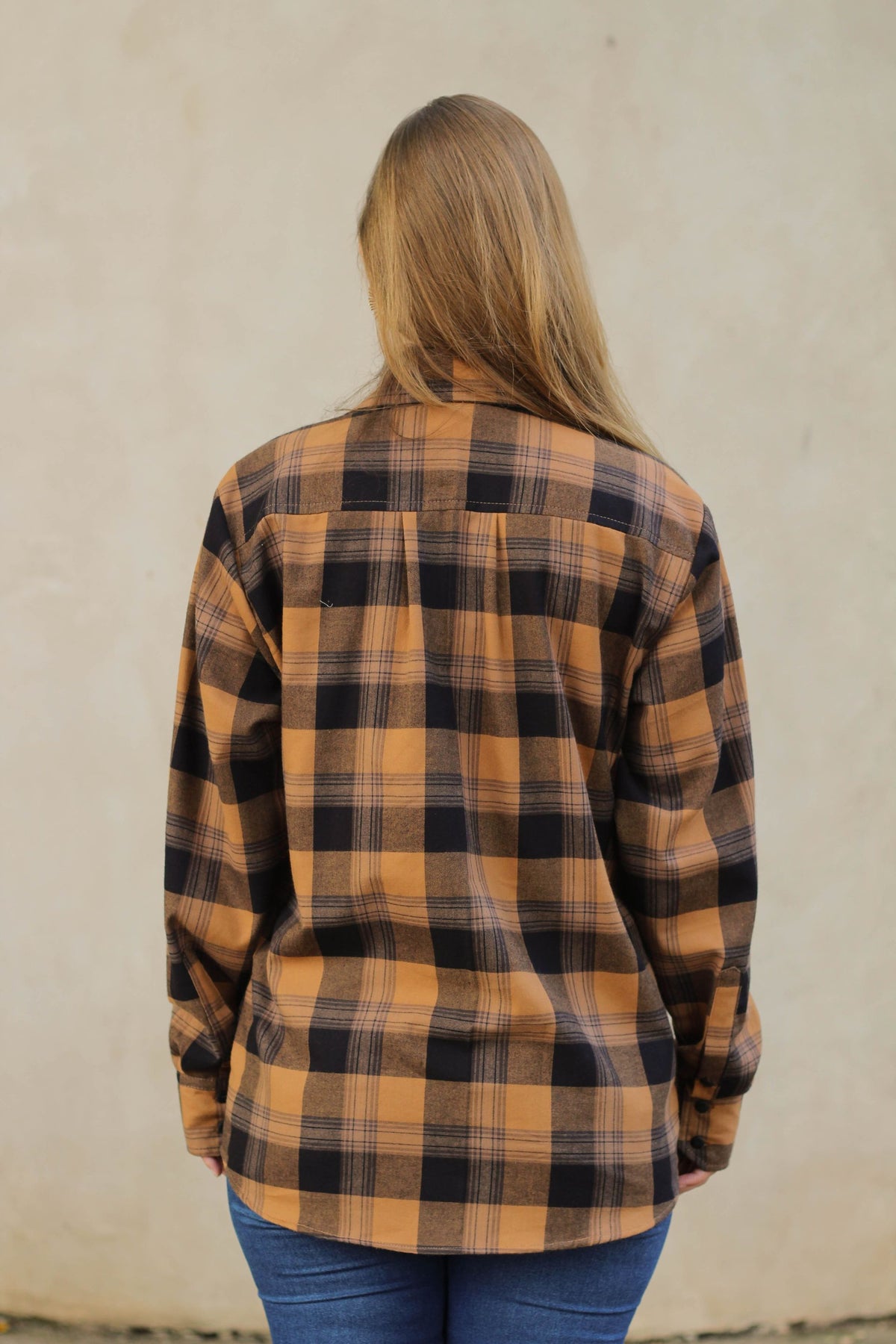 Camisa Xadrez Marrom Escuro