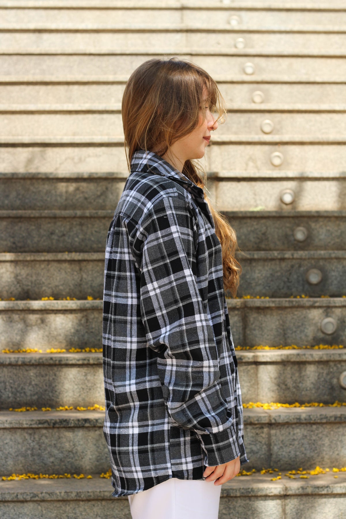 Camisa Xadrez Cinza