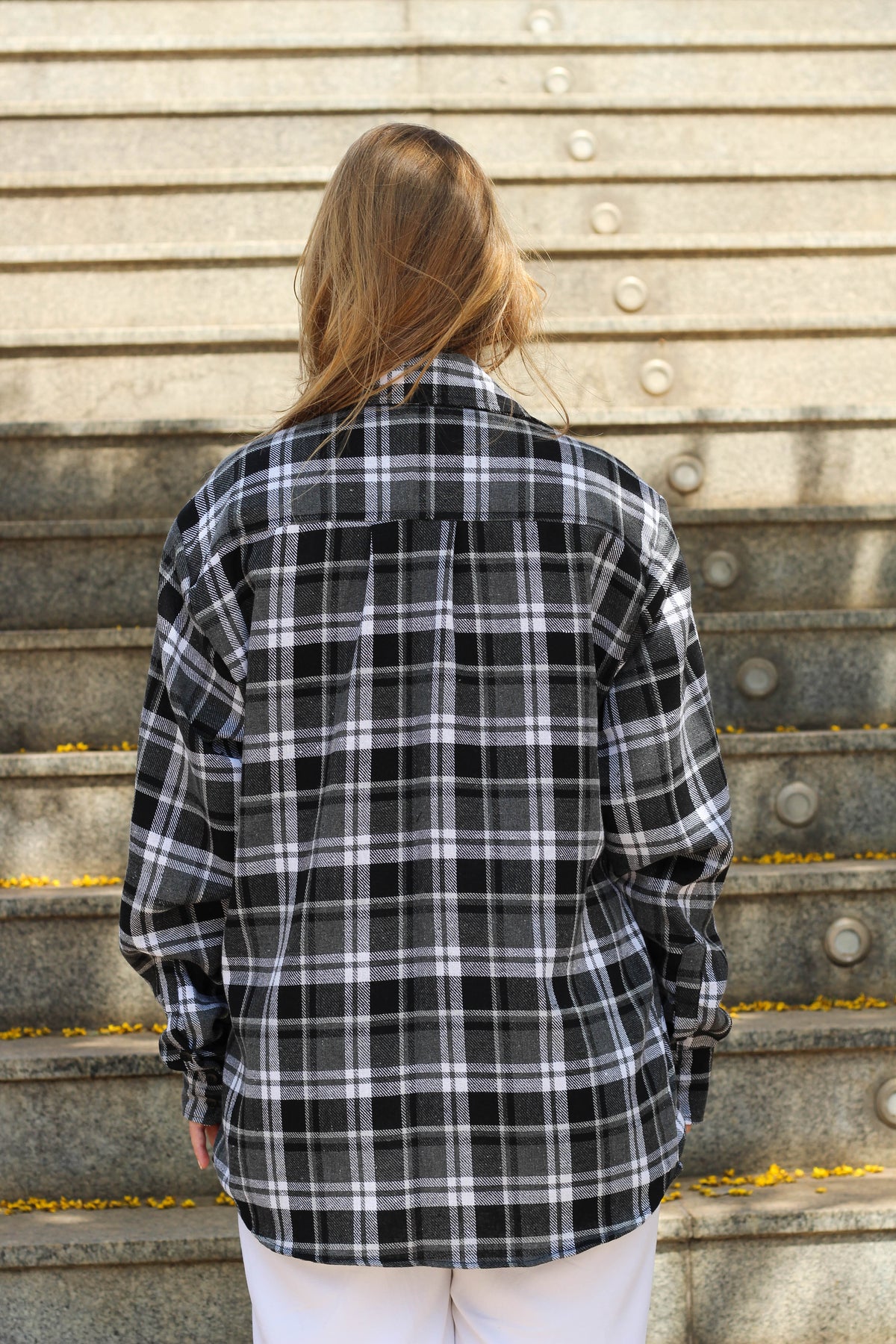 Camisa Xadrez Cinza
